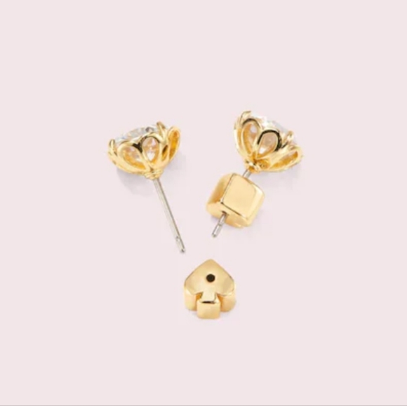 NWT Kate Spade Goldtoned Crystal Cubic Zirconia Earrings with dust bag - Picture 2 of 6